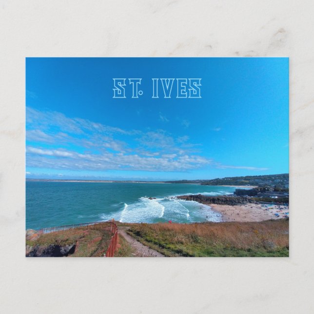 Cartão Postal St. Ives - Beach - Cornwall (Frente)