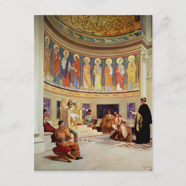 Cartão Postal St John Chrysostom exilado pela imperatriz Eudoxia (Frente)