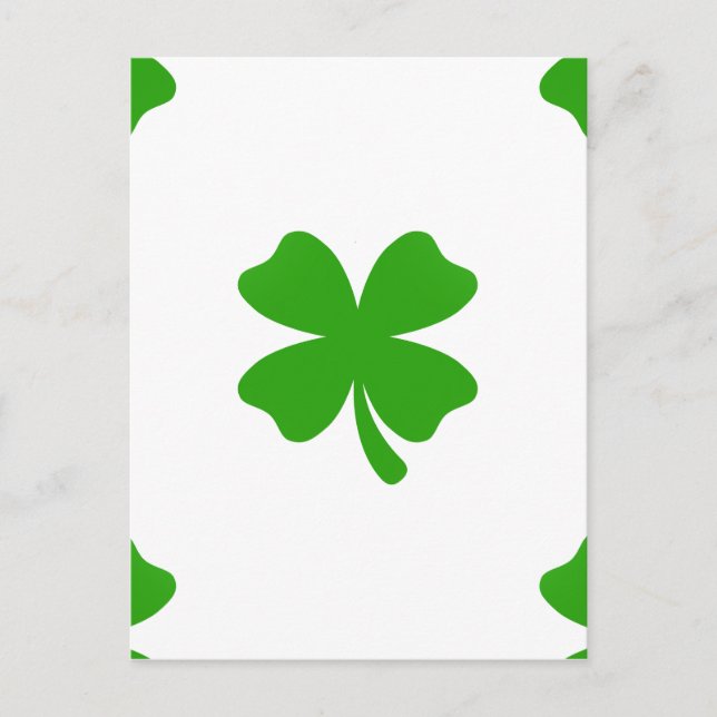 Cartão Postal st patricks clover emoji (Frente)