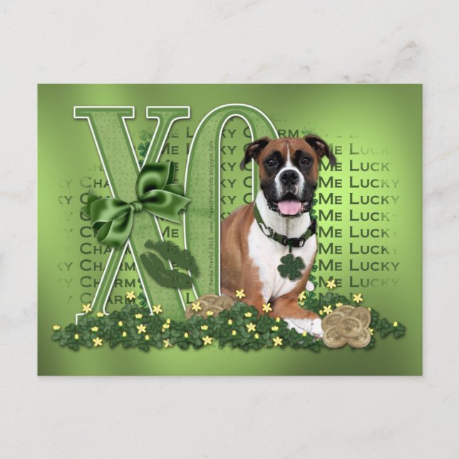 Cartão Postal St Patricks - Me Lucky Charm - Boxer - Vindy (Frente)