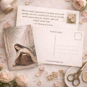 Cartão Postal St. Therese de Lisieux "Caminho Pequeno" 