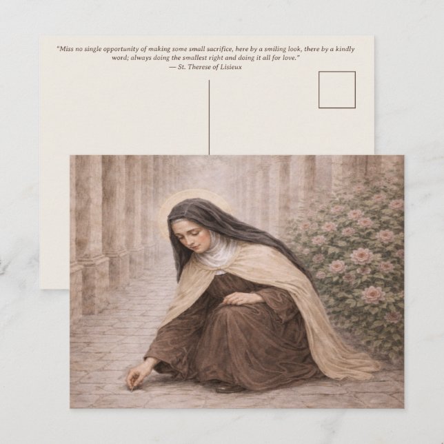 Cartão Postal St. Therese of Lisieux "Little Way"  (Frente/Verso)