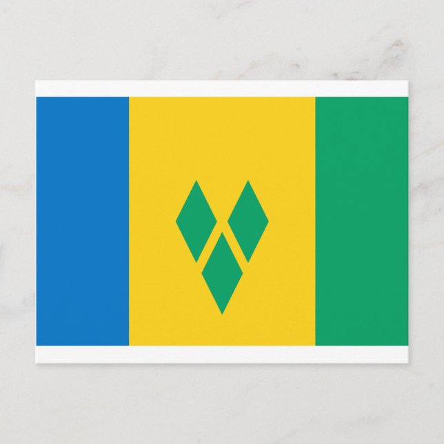 Cartão Postal St Vincent and the Grenadines Flag (Frente)