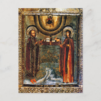 Cartão Postal St. Xenia of Rome Orthodox Christian Icon