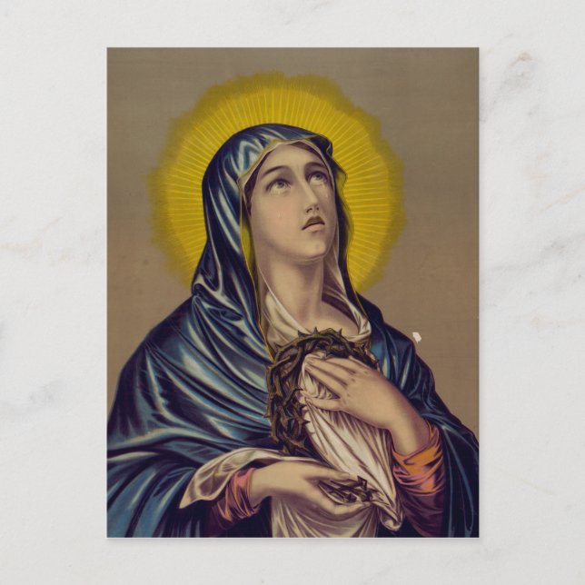 Cartão Postal Stabat Mater Nossa Senhora das Dores Arte Devocion (Frente)