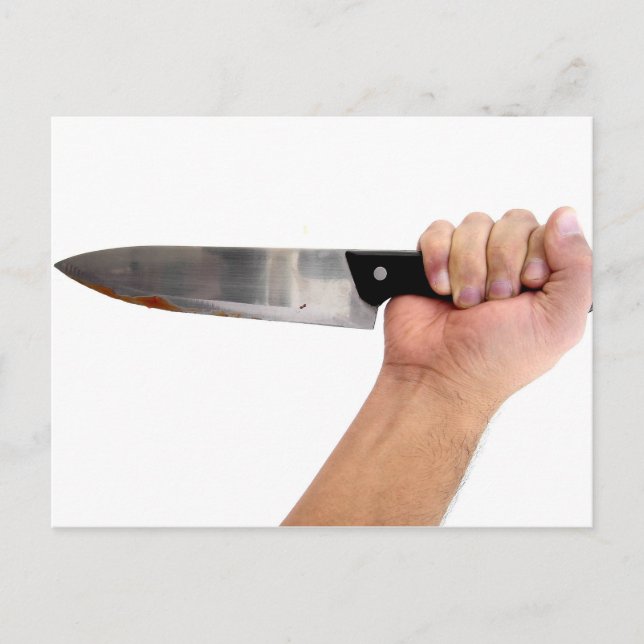 Cartão Postal Stabbed na parte traseira - você merece este (Frente)