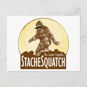 Cartão Postal "STACHE SQUATCH O MENOR Criptid - Pé Grande Engra