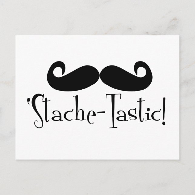Cartão Postal "Stache-tastic (Frente)