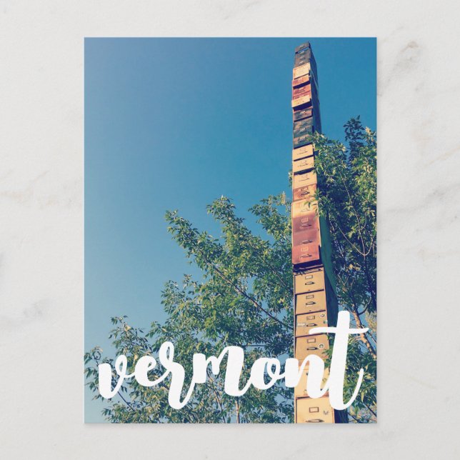 Cartão Postal stacked filing cabinets in burlington vermont post (Frente)