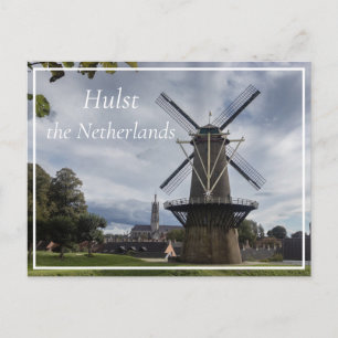Cartão Postal Stadsmolen Windmill, Hulst, Países Baixos