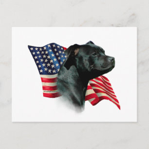 Cartão Postal Staffordshire Bull Terrier Flag