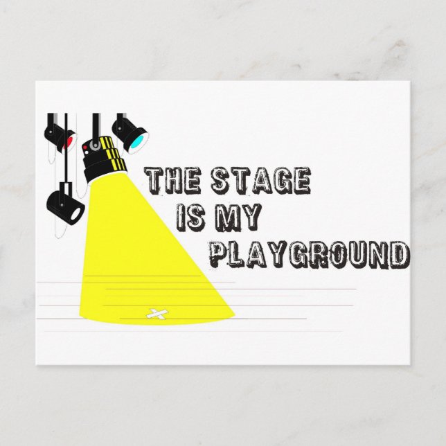 Cartão Postal StageIsMyPlayground (Frente)