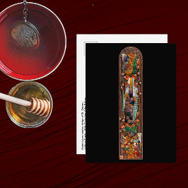 Cartão Postal Stained Glass Window Design of St. Gobnait