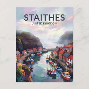 Cartão Postal Staithes Reino Unido