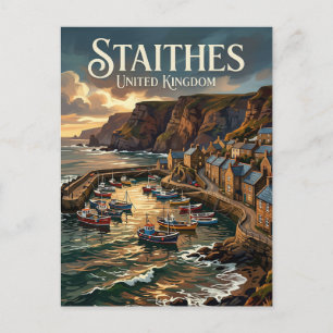 Cartão Postal Staithes Reino Unido