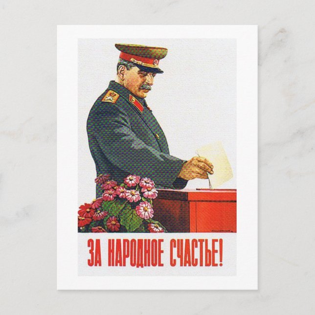 CARTÃO POSTAL STALIN POSTER ART (Frente)