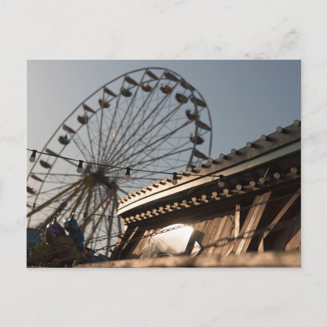 CARTÃO POSTAL STAND AM HAAGER HERBSTFEST MIT RIESENRAD (Frente)