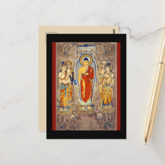 Cartão Postal Standing Buddha Tang Dynasty Dunhuang Silk Road