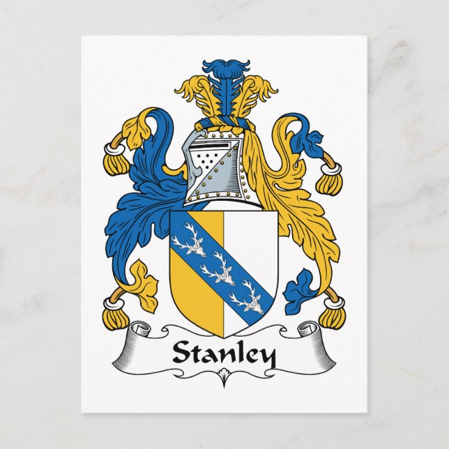 Cartão Postal Stanley Family Crest (Frente)