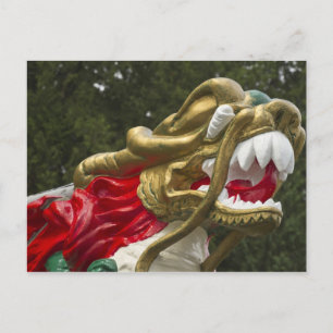 Cartão Postal Stanley Park, o dragonboat figurehead chinês