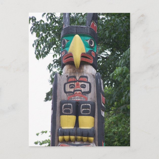 Cartão Postal Stanley Park Totem (Frente)