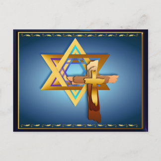 Cartão Postal Star Of David e Triple Cross