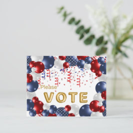 Cartão Postal Star Spangled Celebration Vote Reminder