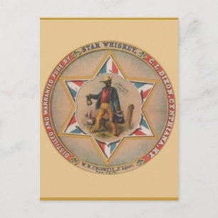 Cartão Postal Star Whiskey Destilado e garantido