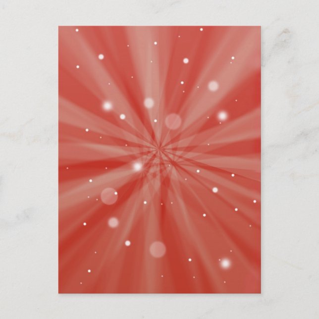 Cartão Postal Starburst vermelho (Frente)