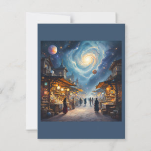 Cartão Postal Stardust Marketplace Enfiado Numa Nebulosa Inverti