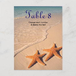 Cartão Postal Starfish Beach Ocean WedMesa Cards número