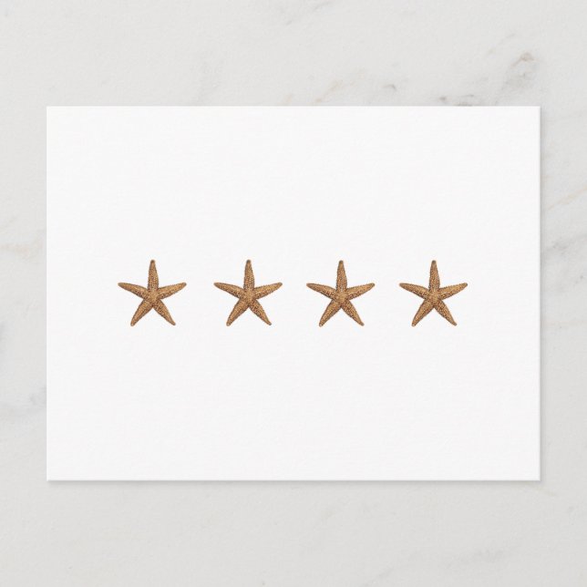 Cartão Postal Starfish - Estrela do Mar Norte (Frente)