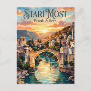 Cartão Postal Stari Most Bósnia & Herz.