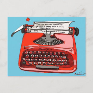 Cartão Postal Starlight Starfire Typewriter