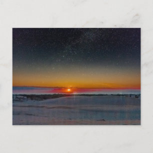 Cartão Postal Starry Night Aparece Sobre Silver Lake Dunes, MI