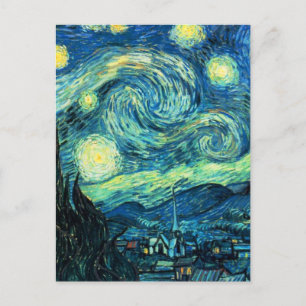 Cartão Postal Starry Night Art