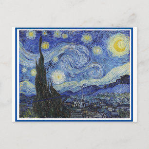 Cartão Postal Starry Night, Fine Art de Van Gogh,