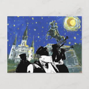 Cartão Postal Starry Night Jackson Square