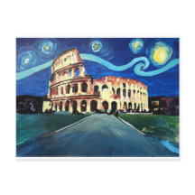 Starry Night over Colloseum em Roma Itália