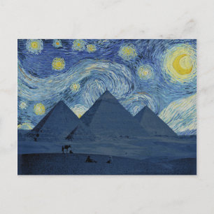 Cartão Postal Starry Night Over the Pyramids