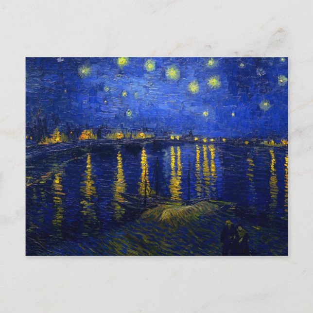 Cartão Postal Starry Night Over the Rhone (Frente)