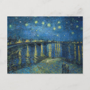 Cartão Postal Starry Night Over the Rhone (1888) Vincent van Gog