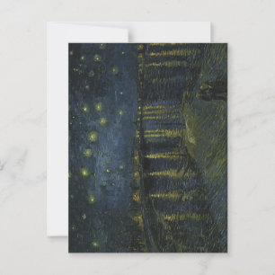 Cartão Postal Starry Night Over the Rhône, pintura a óleo Van Go