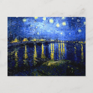 Cartão Postal Starry Night over the Rhone por Van Gogh