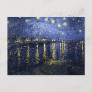 Cartão Postal Starry Night Over the Rhone por Van Gogh