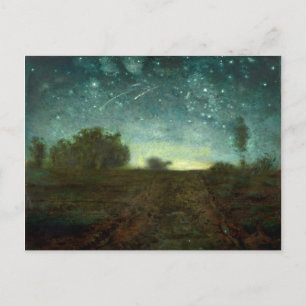 Cartão Postal Starry Night por Jean-François Millet (cerca de 1
