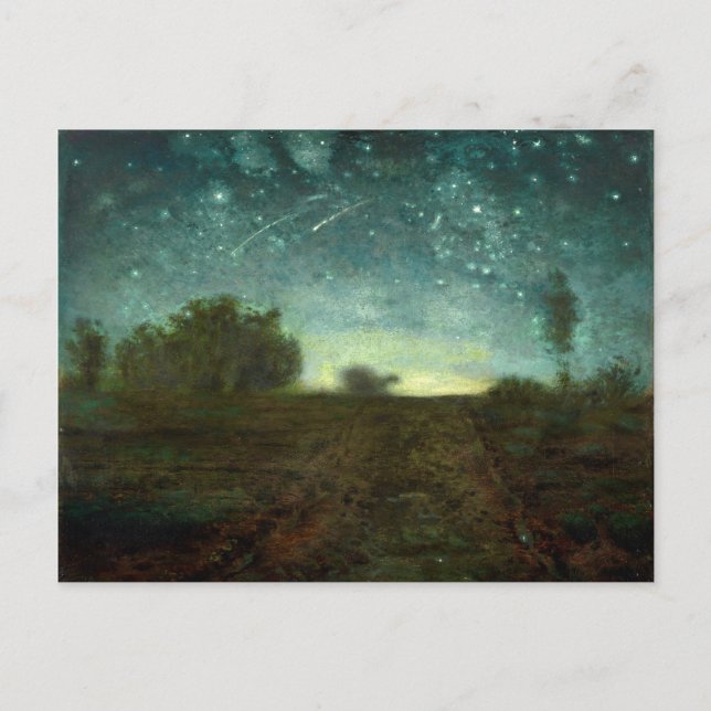 Cartão Postal Starry Night por Jean-François Millet (cerca de 18 (Frente)