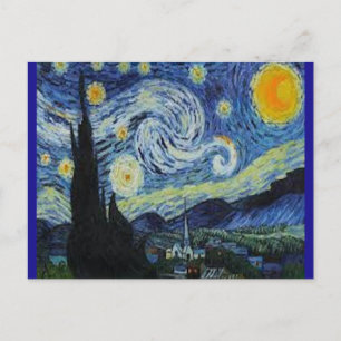 Cartão Postal Starry Night por Van Gogh