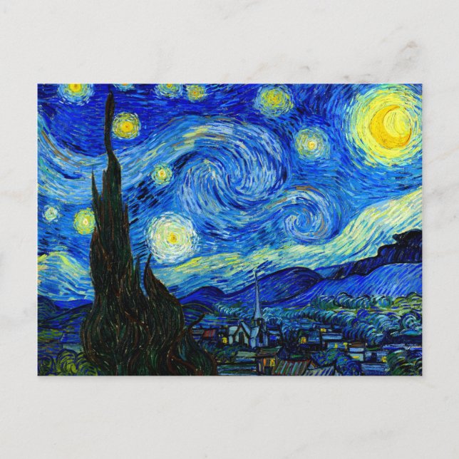 Cartão postal Starry Night por Van Gogh Fine Art (Frente)