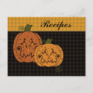 Cartão Postal Starry Night Pumpkins Recipiente Card
